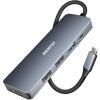 BENFEI USB-C HUB 5v1: HDMI, USB 3.0 a Power Delivery (šedý)