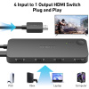 BENFEI HDMI Switch 4v1,   4K@60Hz, 2K@144Hz, HDCP 2.3, kompatibilní pro PS5/4, Xbox, Roku,