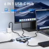 BENFEI 6v1 USB-C HUB s HDMI (4K@60Hz), Gigabit Ethernet, 100W Power Delivery, 3x USB 3.0