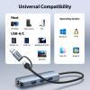 BENFEI USB-C na Gigabit Ethernet adaptér, 3-portový USB 3.0 hub s RJ45