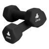fitpaddy pair of 2kg neoprene dumbbells with anti roll shape ideal for toning high rep training and warm ups
