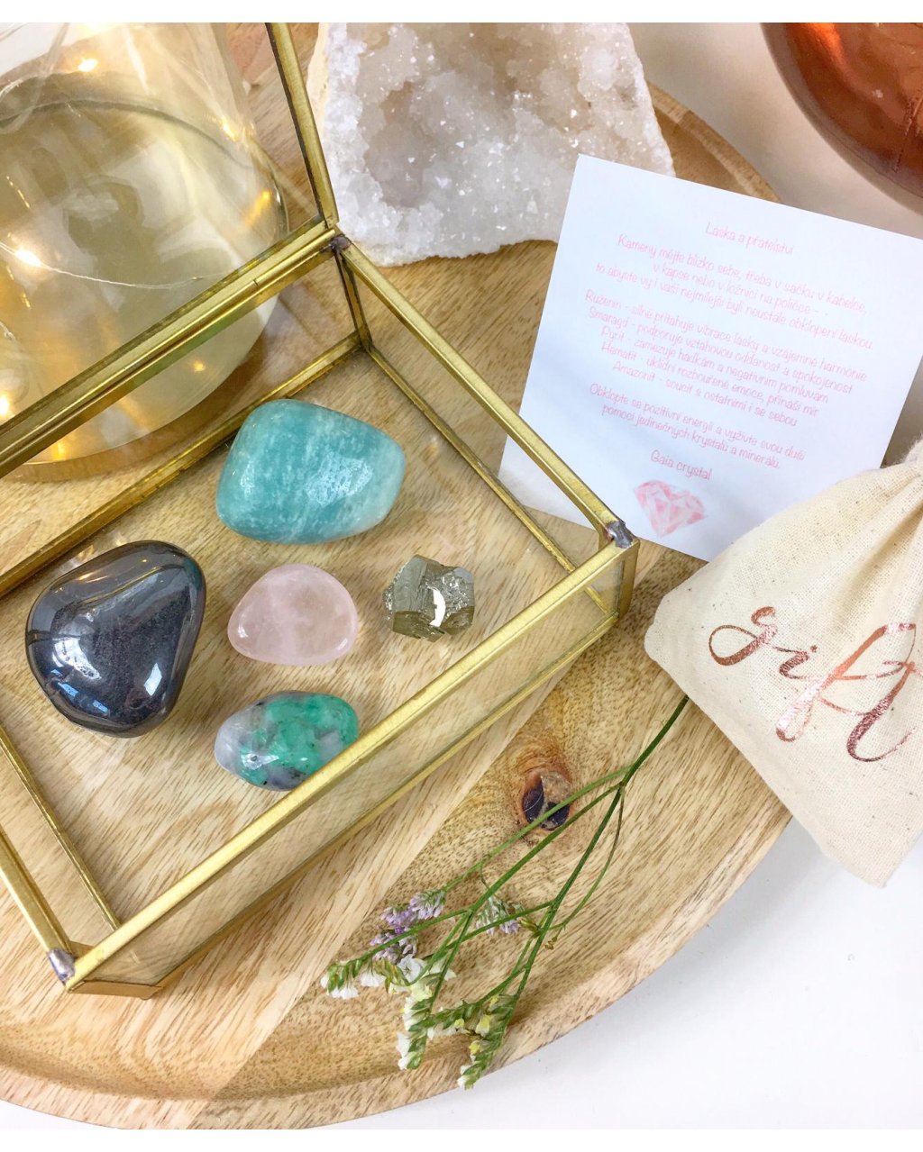 Výběr krystalů a minerálů na podporu lásky