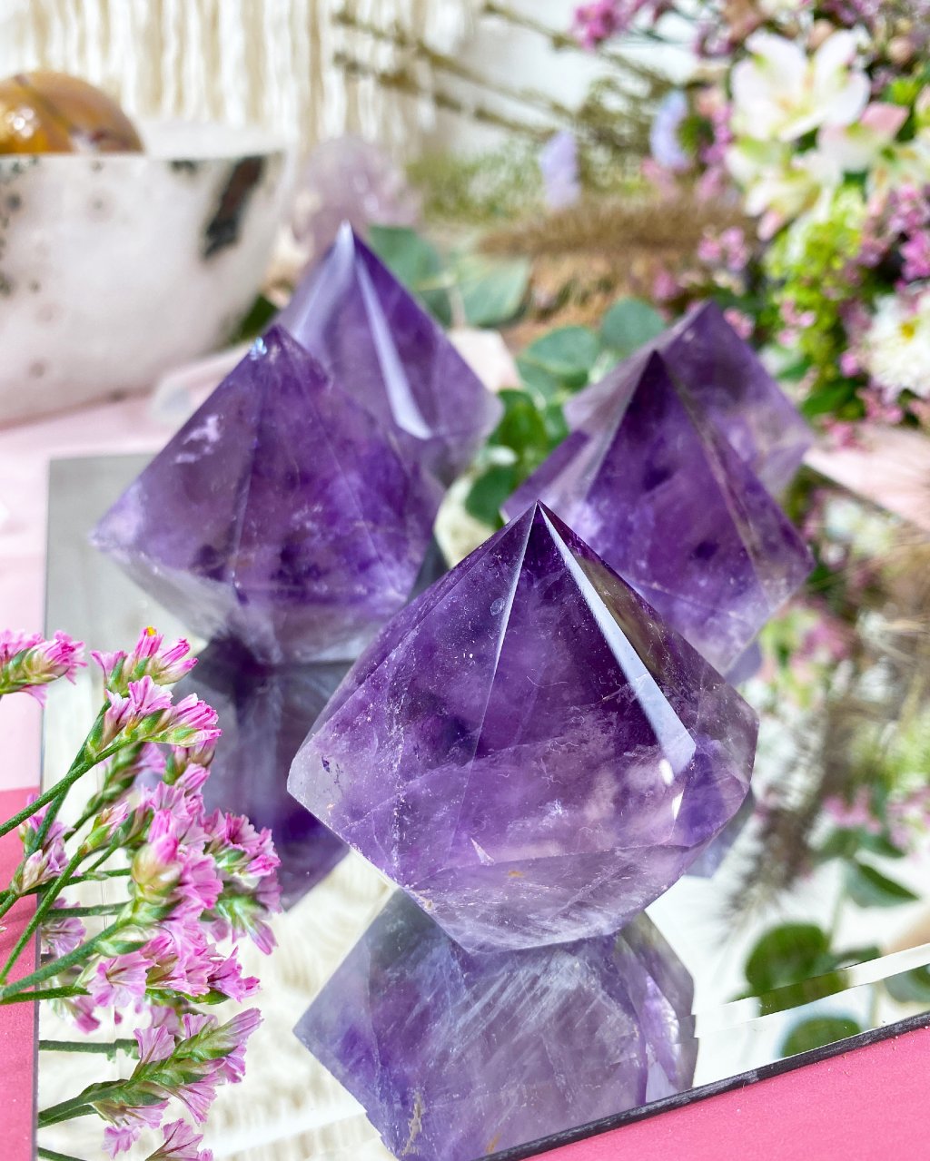 Ametystov krystaly velk brou en braz lie gaia crystal