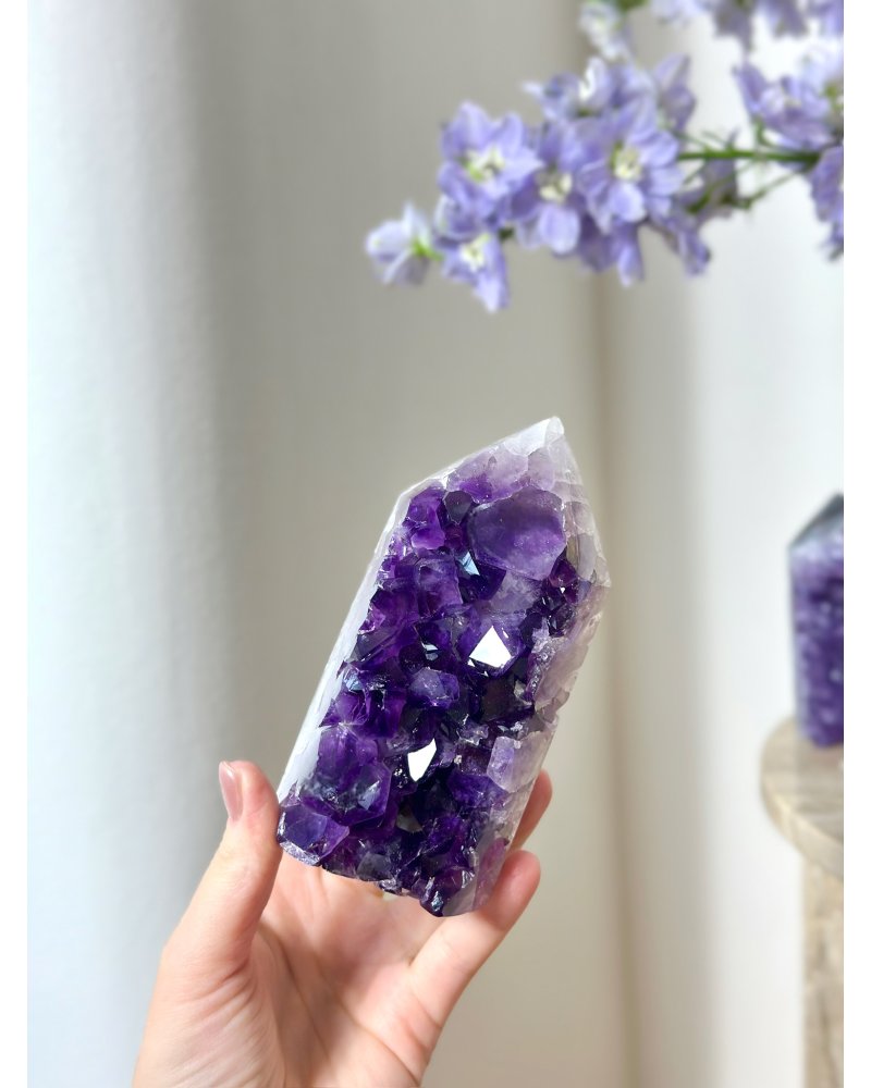 Ametystová drúza věž Brazílie 663g