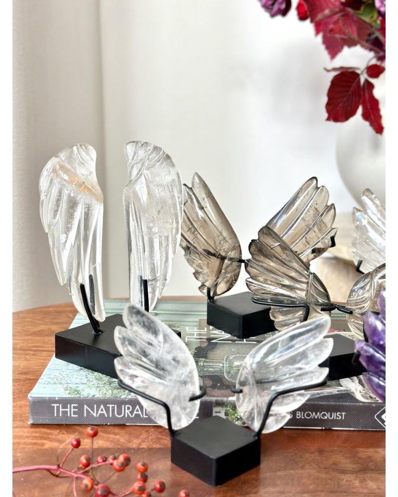 Andělská křídla z broušeného křišťálu Brazílie 431g AAA