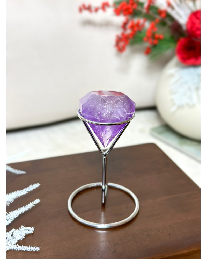 Ametystový krystal diamant Brazílie 107g AAA