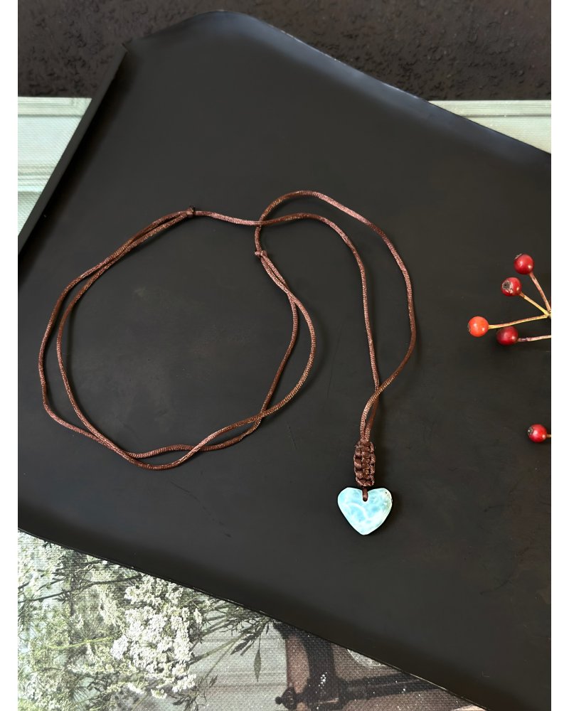 Náhrdelník larimar srdce Dominik.rep.