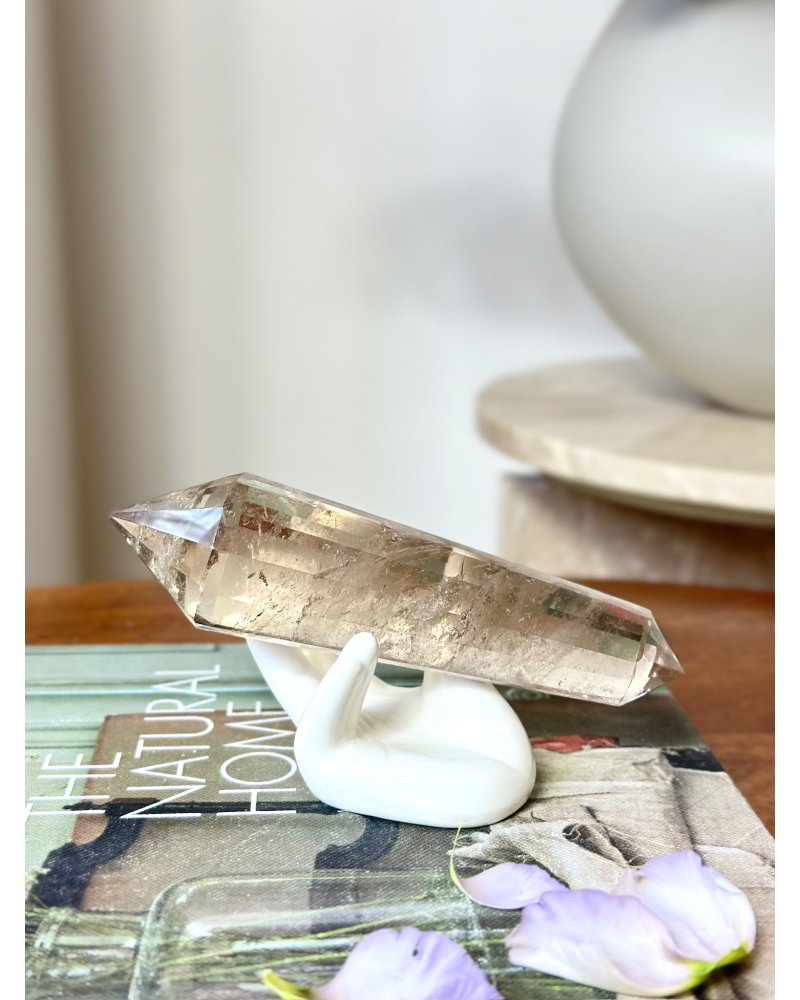 Křišťál se záhnědou energetický vogel Brazílie 182g