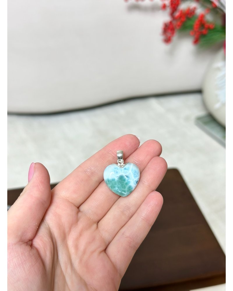 Přívěšek larimar postříbřený Dominikánská rep. 8g