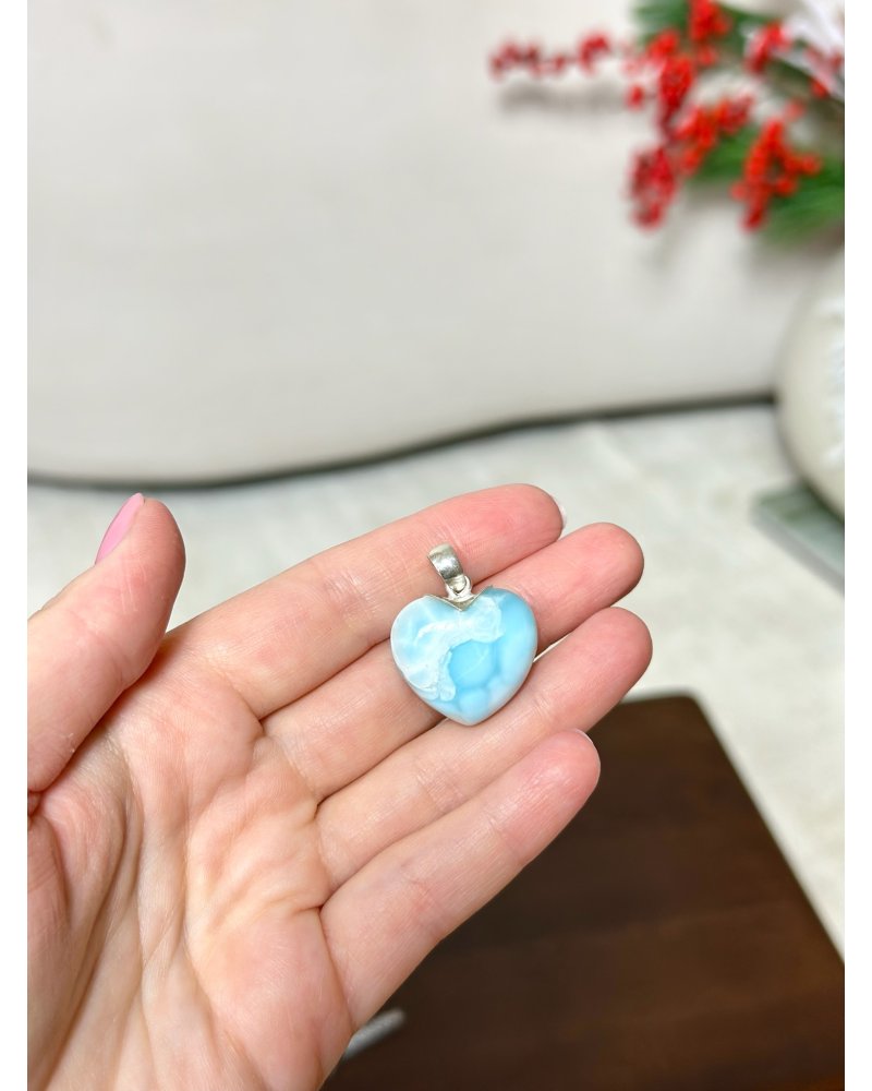 Přívěšek larimar postříbřený Dominikánská rep. 8g