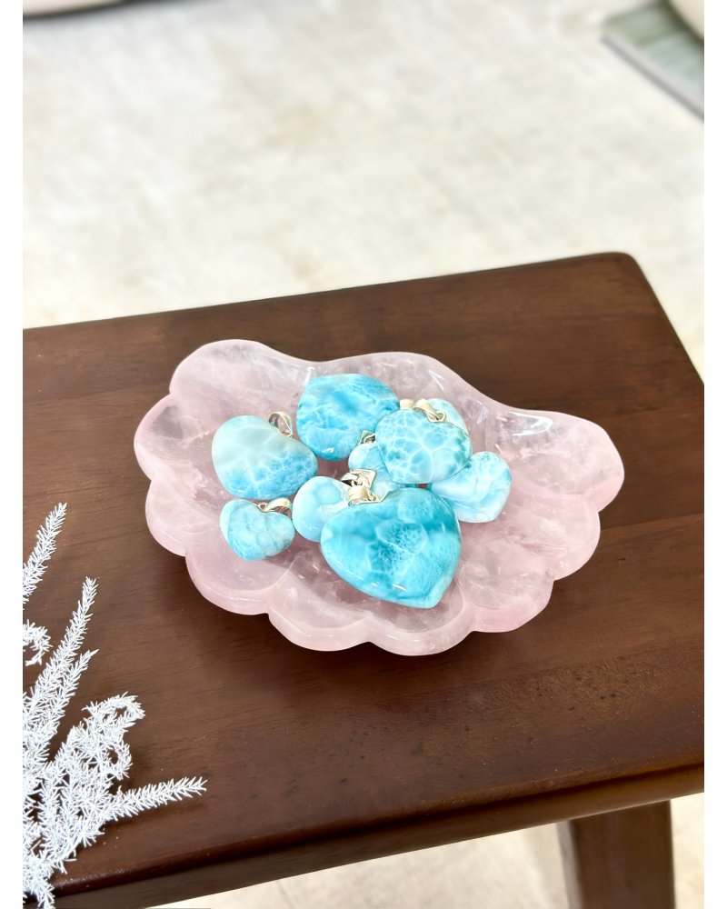 Přívěšek larimar leštěné srdce postříbřený Dominik.rep. 11g