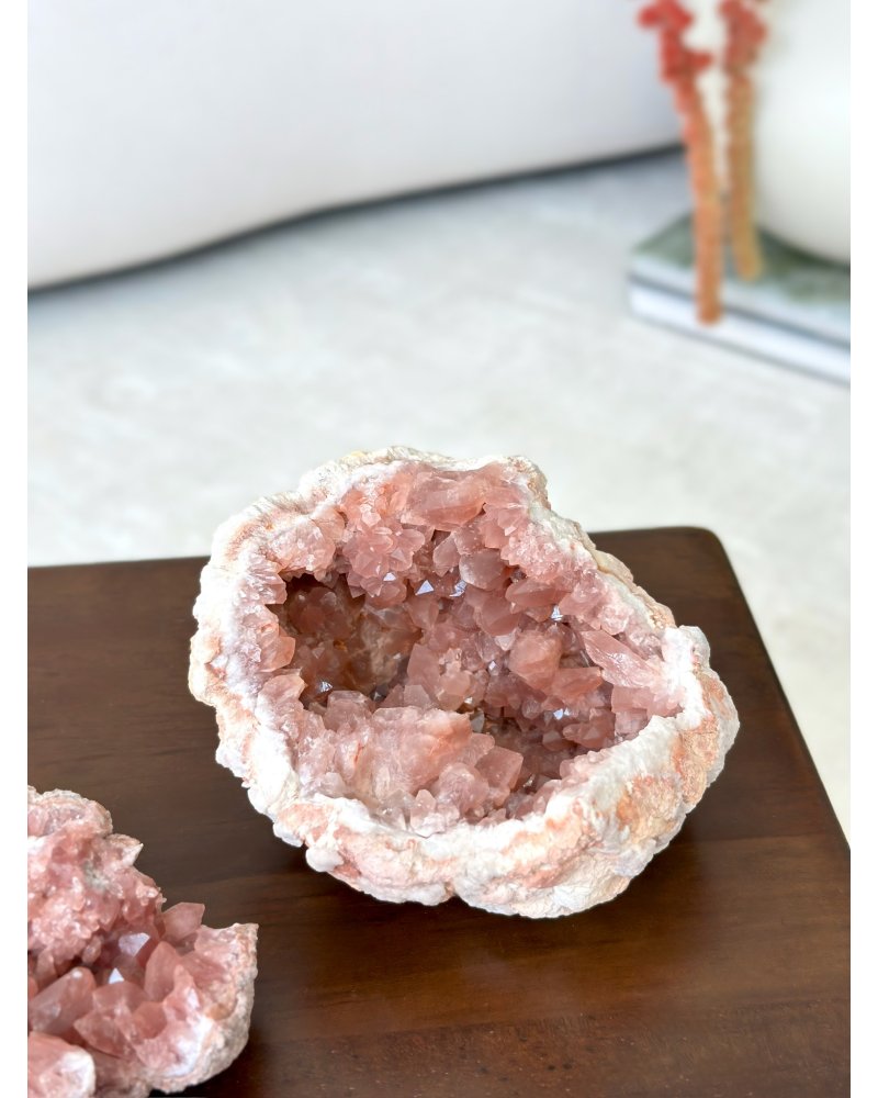 Růžový ametyst geoda Argentina 495g AAA