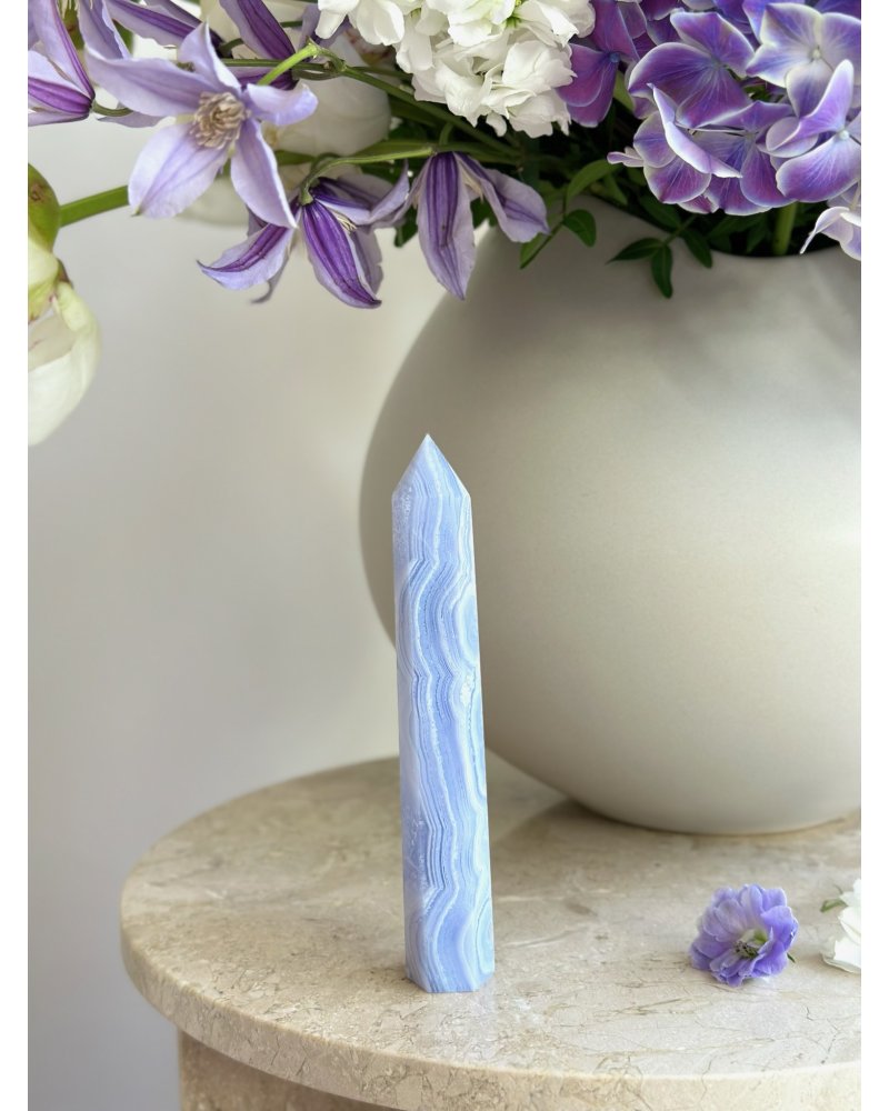 Obláčkový achát špice 16cm 148g