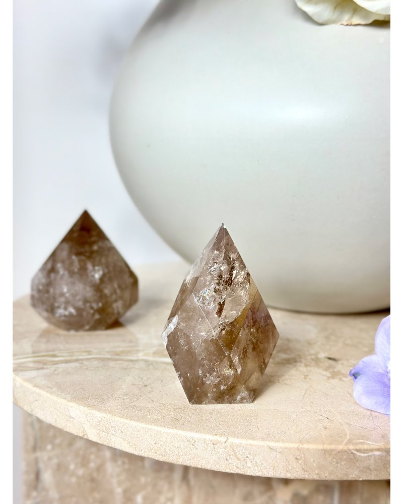 Krystal záhnědy s duhou Brazílie 179g AAA