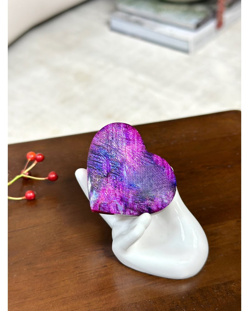 Srdce fialový měsíční kámen 71g
