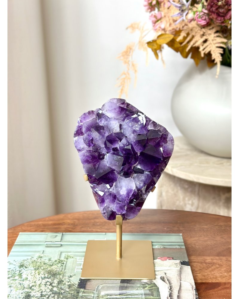 Ametystová drúza na podstavci Brazílie 2,1kg AAA