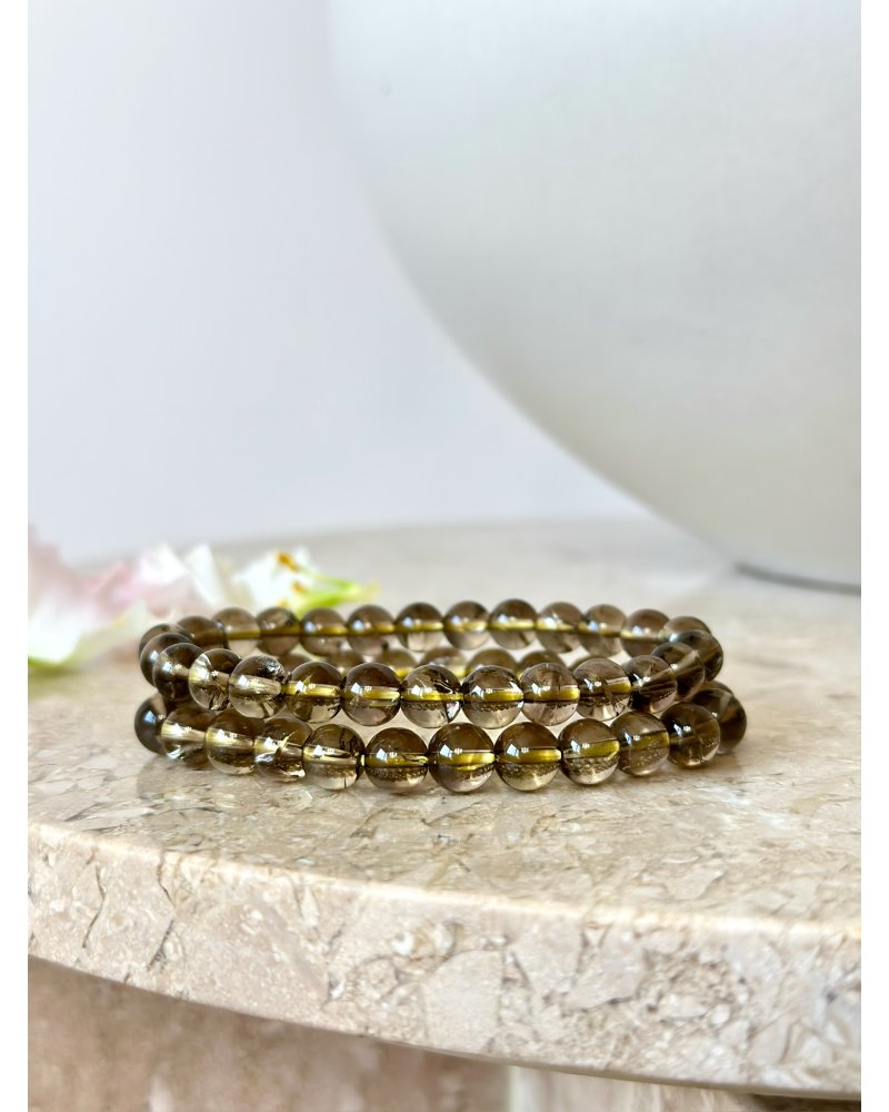 Náramek z minerálu azezulit black-lemon Skotsko 7,5mm