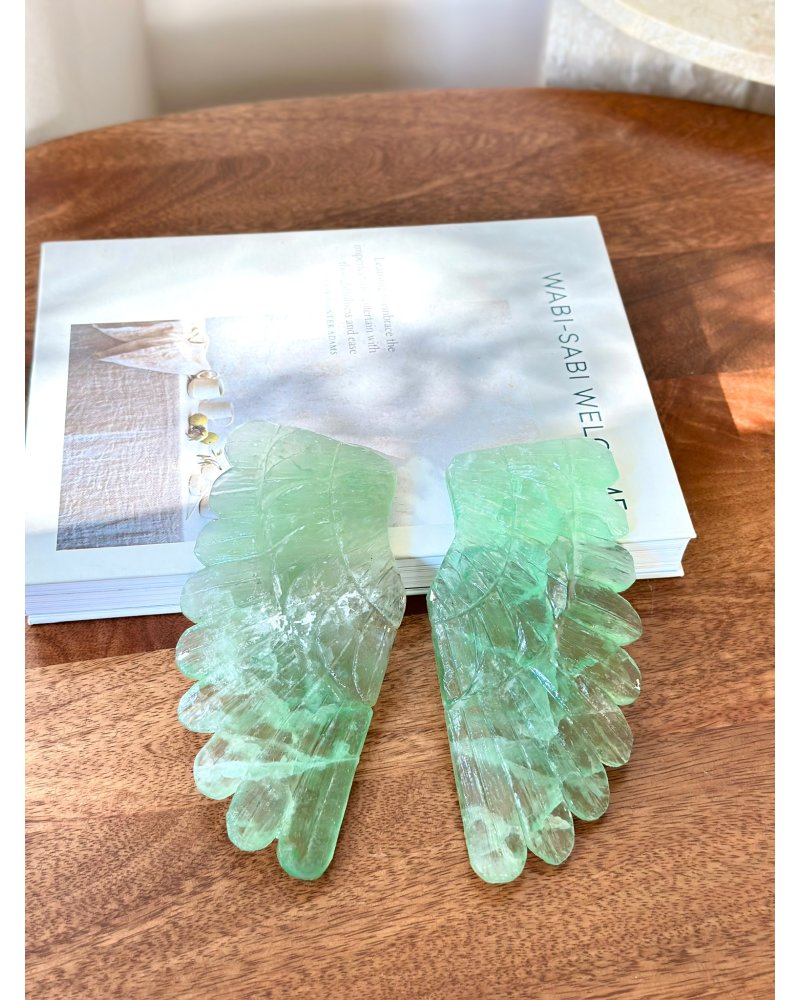 Andělská křídla ze zeleného fluoritu 908g AAA