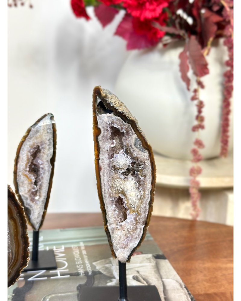 Achátová drúza s dutinou Brazílie 359g