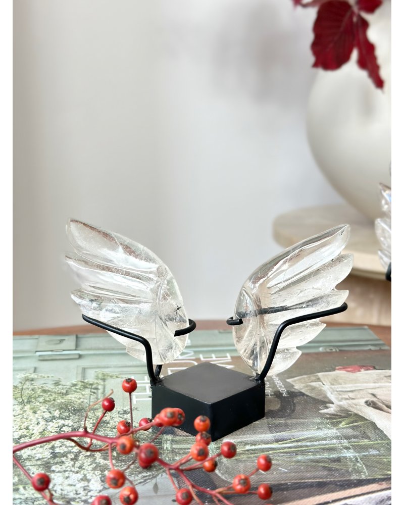 Andělská křídla z broušeného křišťálu Brazílie 168g AAA