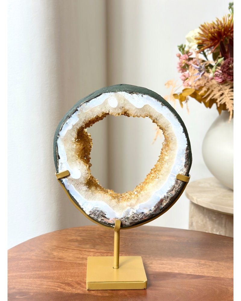 Ametyst přepálený ,,à la citrín'' sluneční portál Brazílie 3,4kg AAA