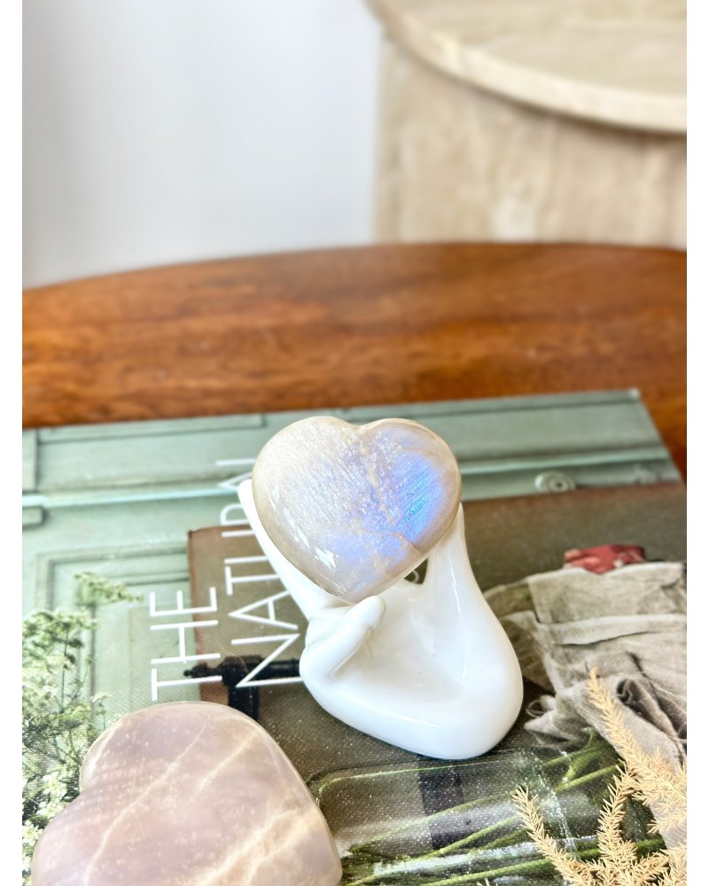 Srdce měsíční kámen extra kvalita Tanzánie 70g