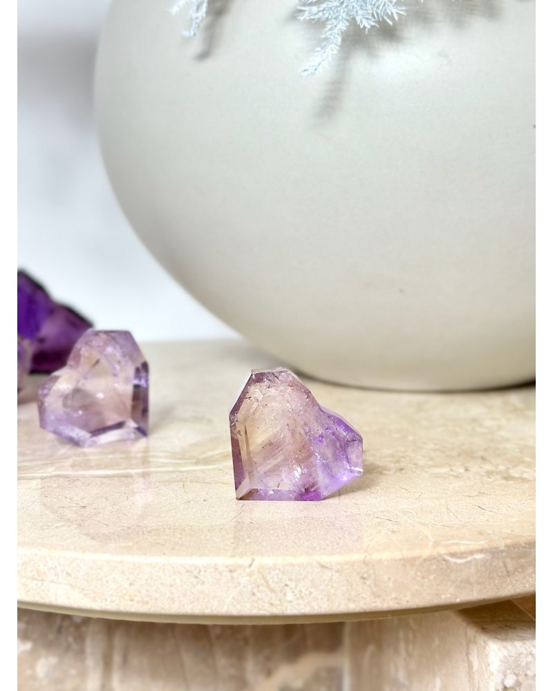 Polodrahokam ametrín srdce fazetované Bolívie AAA 31g