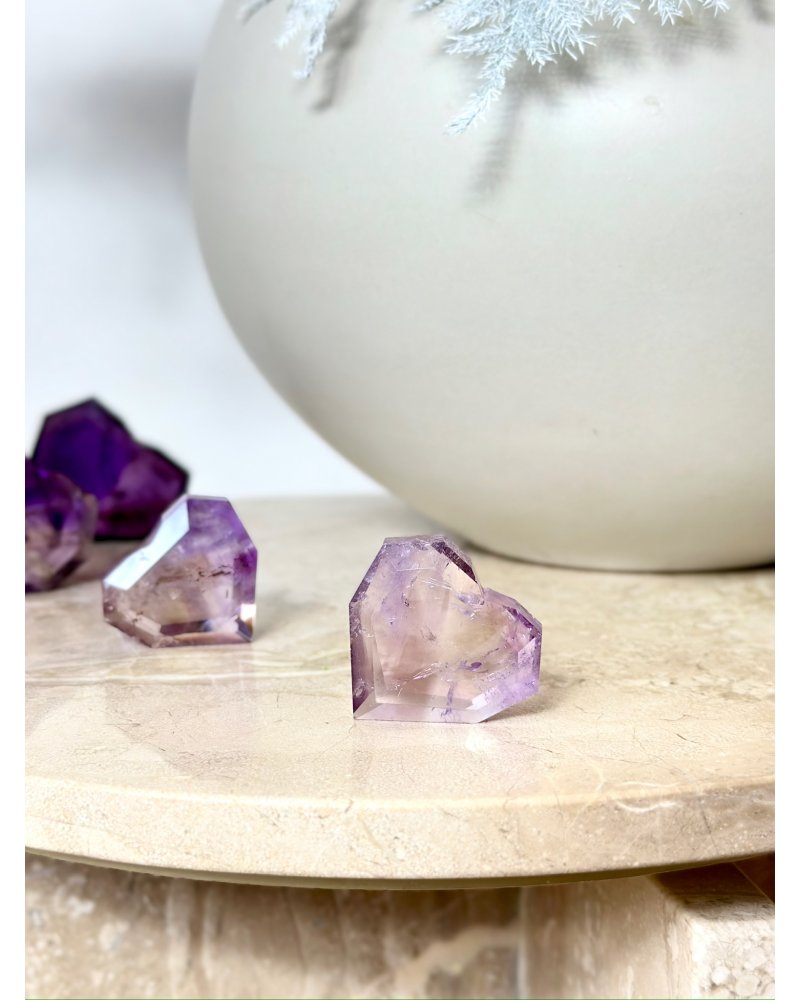 Polodrahokam ametrín srdce fazetované Bolívie AAA 32g