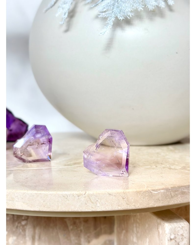 Polodrahokam ametrín srdce fazetované Bolívie AAA 32g