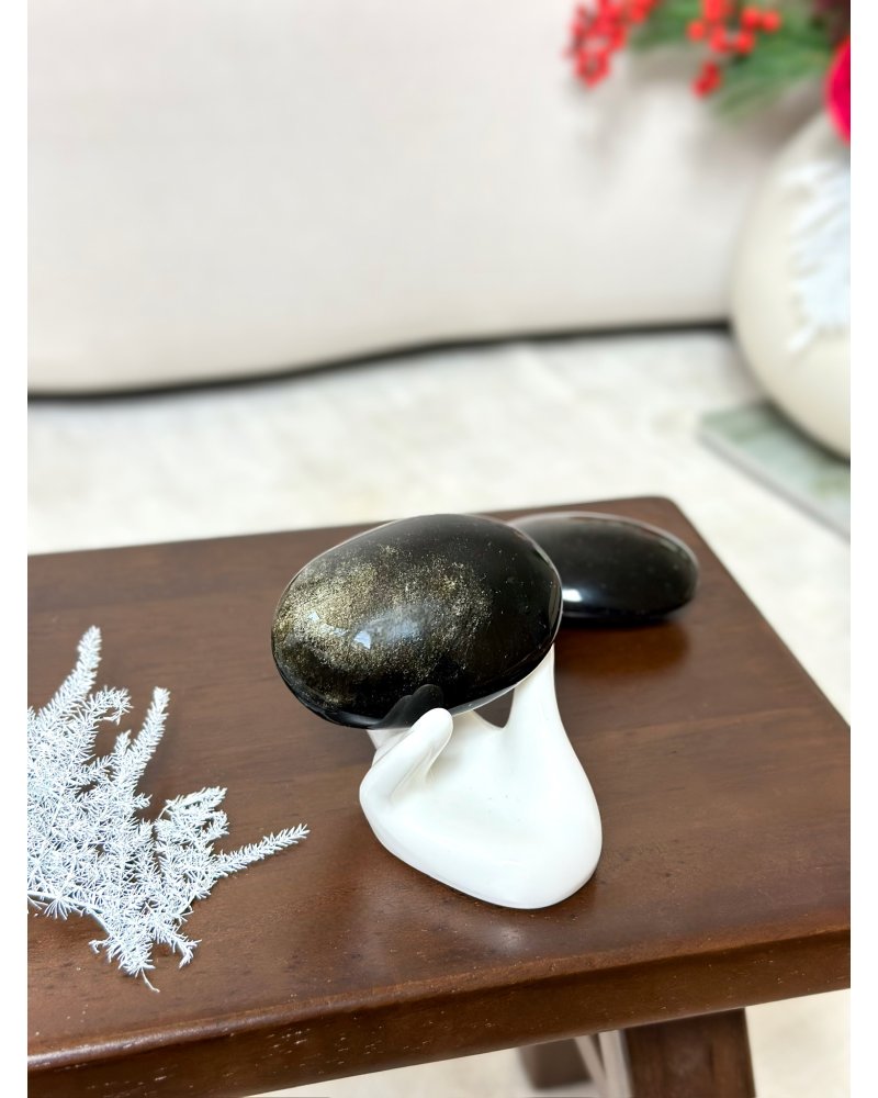 Drahý kámen zlatý obsidián Mexiko 91g