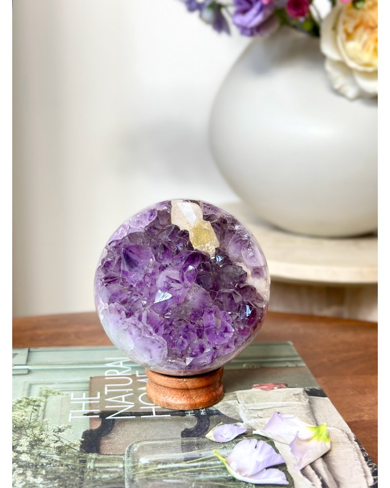 Leštěná koule z ametystu Brazílie 1,5kg AAA