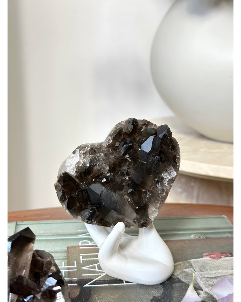 Záhněda drúza srdce Brazílie 329g