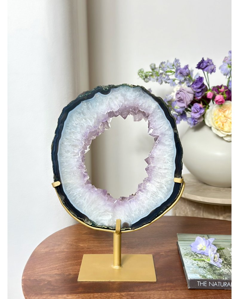 Ametystový jemný portál s achátem Brazílie 4kg AAA