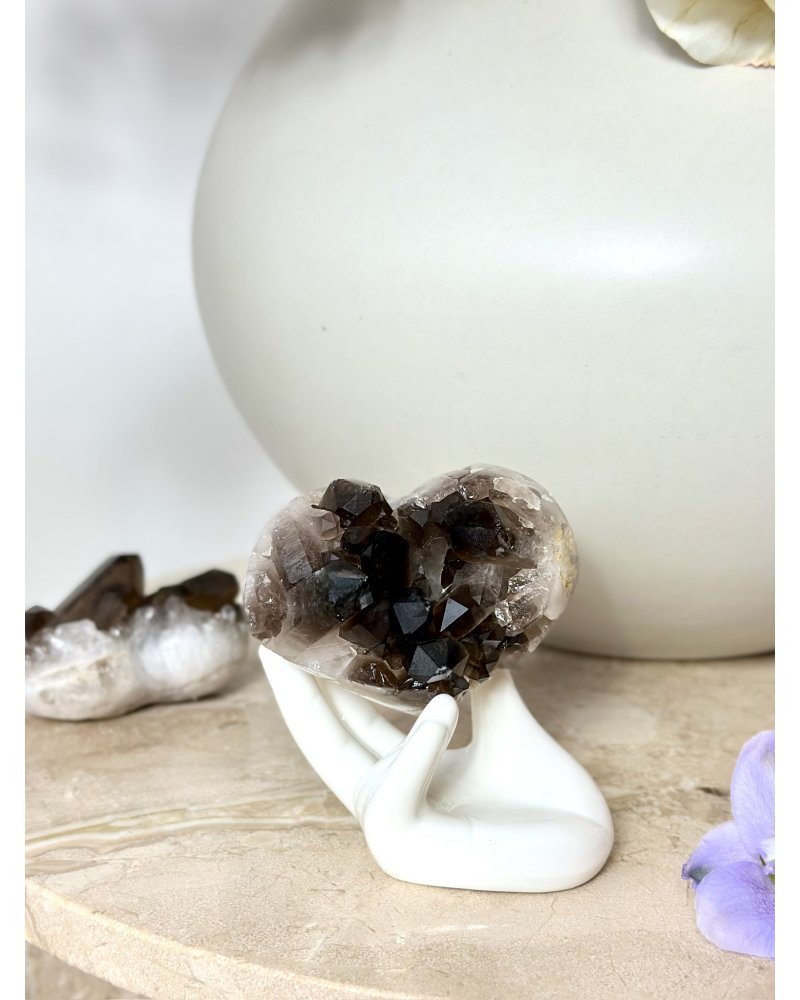 Záhněda drúza srdce Brazílie 185g