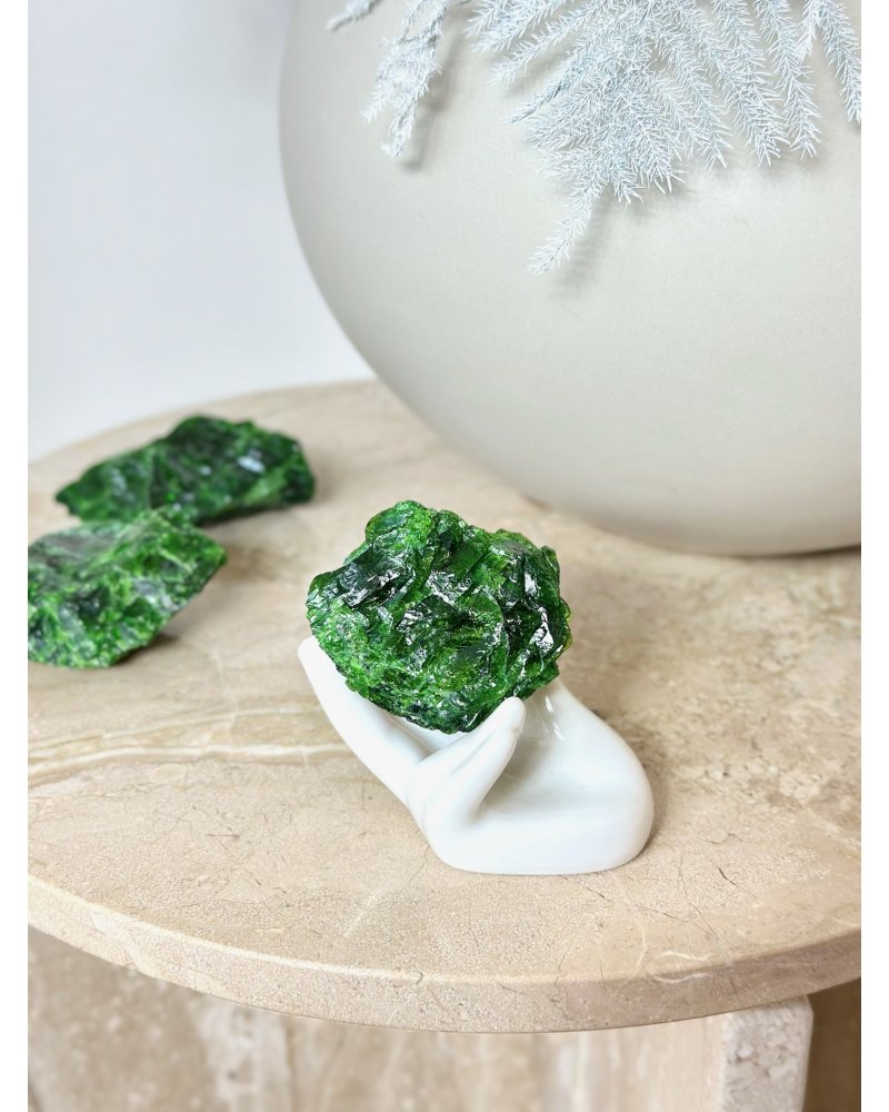 Polodrahokam chromdiopsid surový Jakutsko 88g AAA