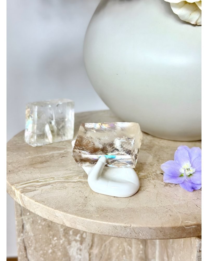 Optický kalcit kostka s duhou 125g AAA