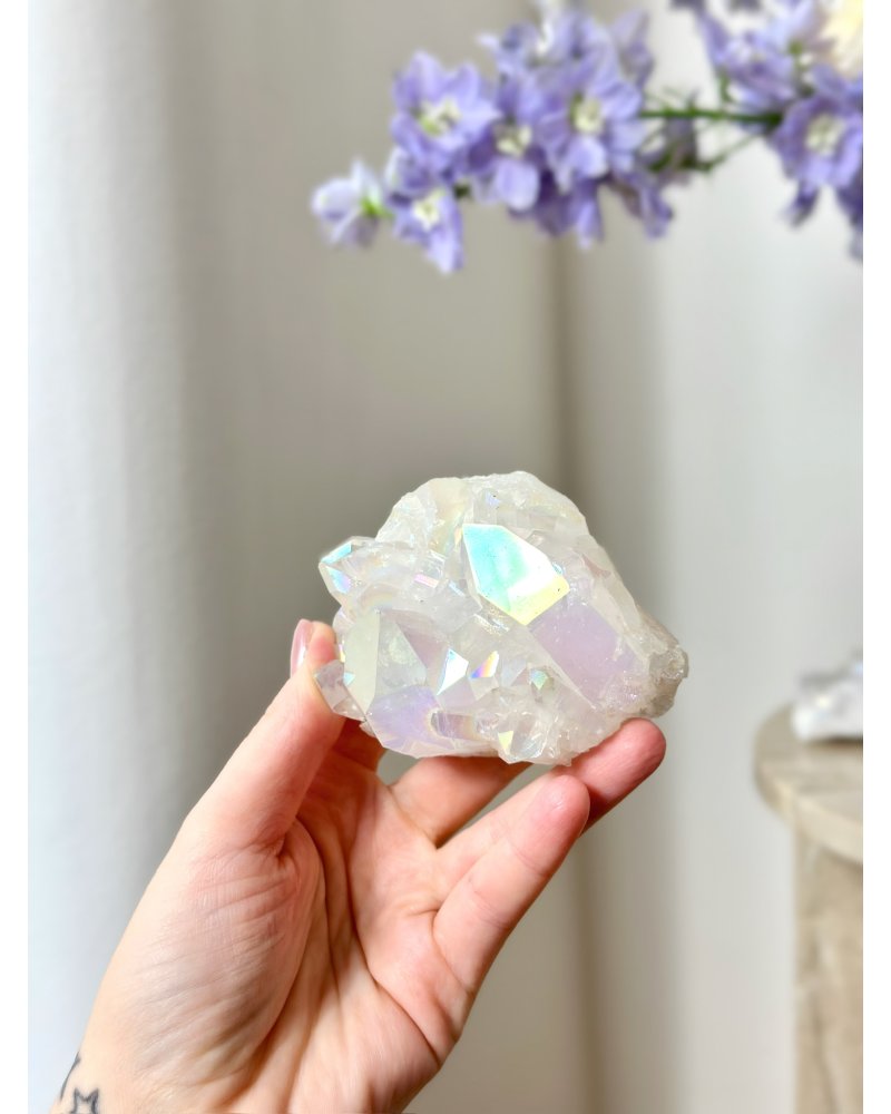 Křišťál aqua aura drúza 202g