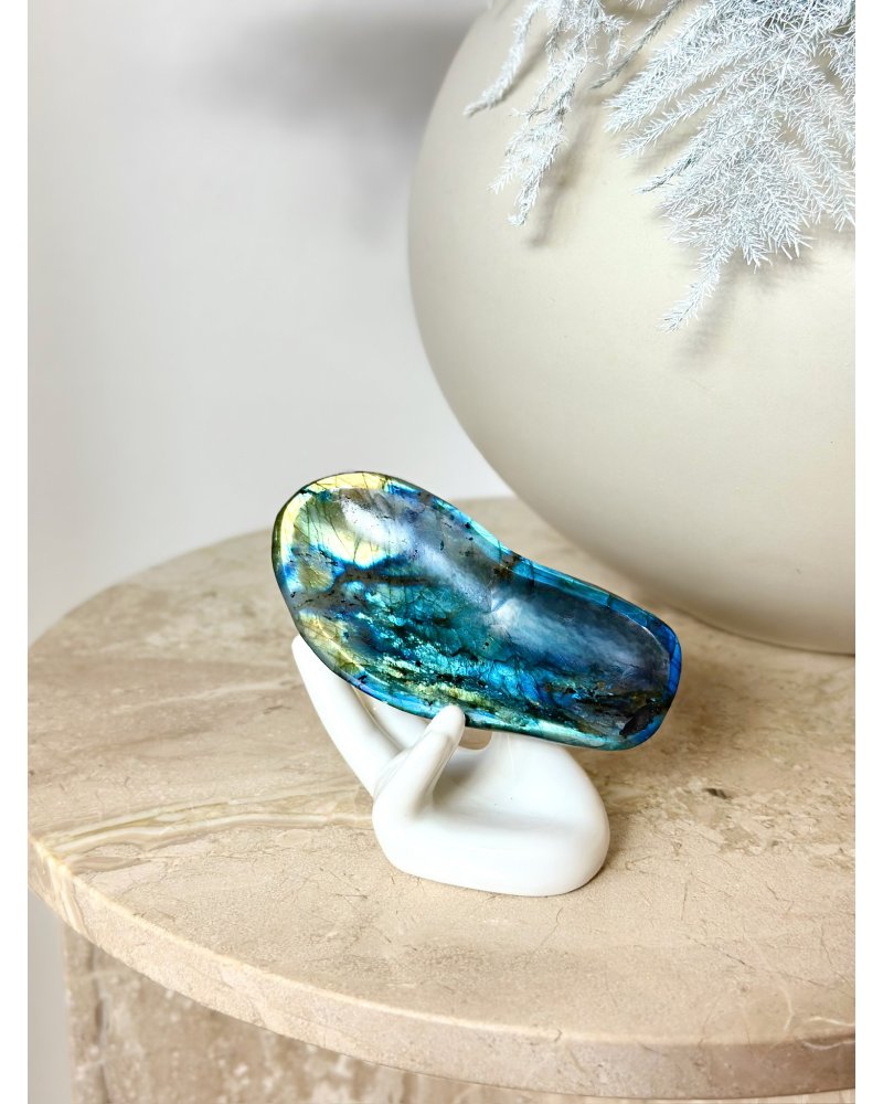 J Labradorit miska Madagaskar 459g AAA