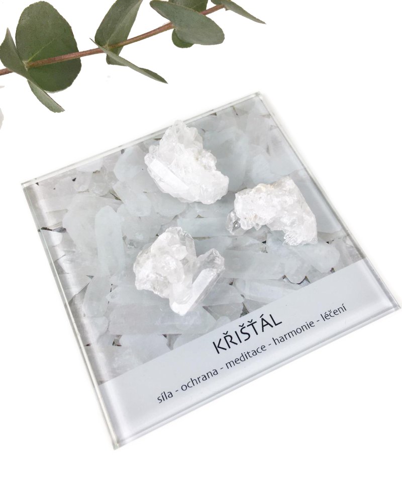 Křišťál drúza Tibet minerál dekorační set
