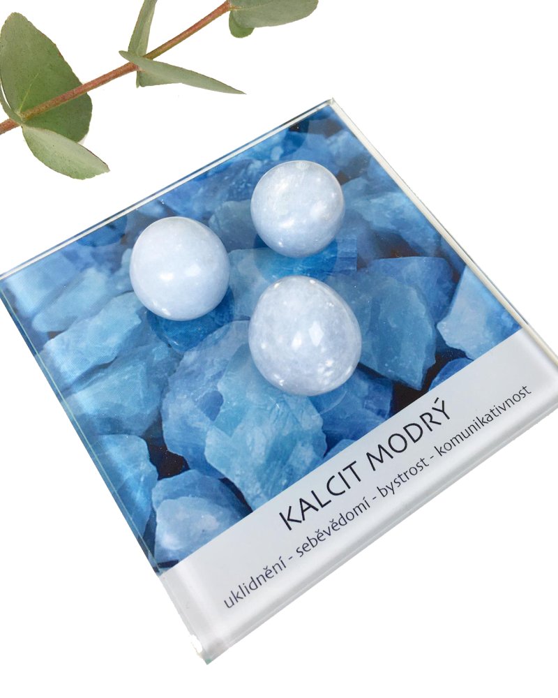 Kalcit modrý minerál dekorační set