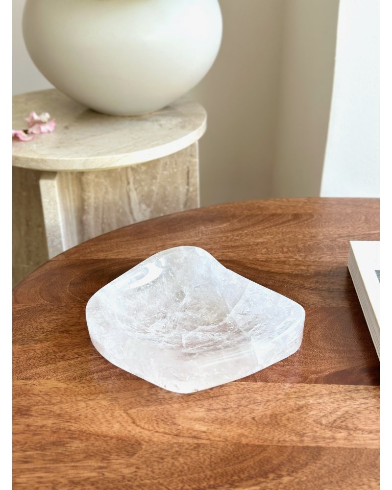 Křišťálová mísa čistě bílá Brazílie 1,3kg 17cm