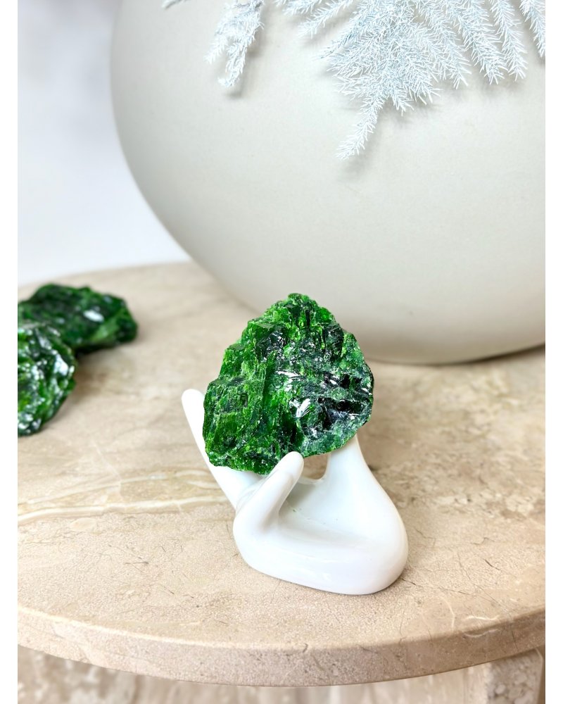 Polodrahokam chromdiopsid surový Jakutsko 103g AAA