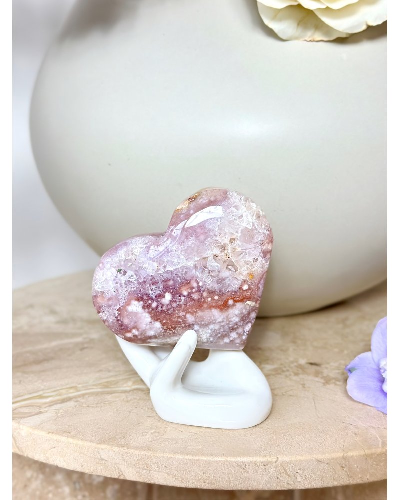 Srdce z růžového ametystu Brazílie 228g