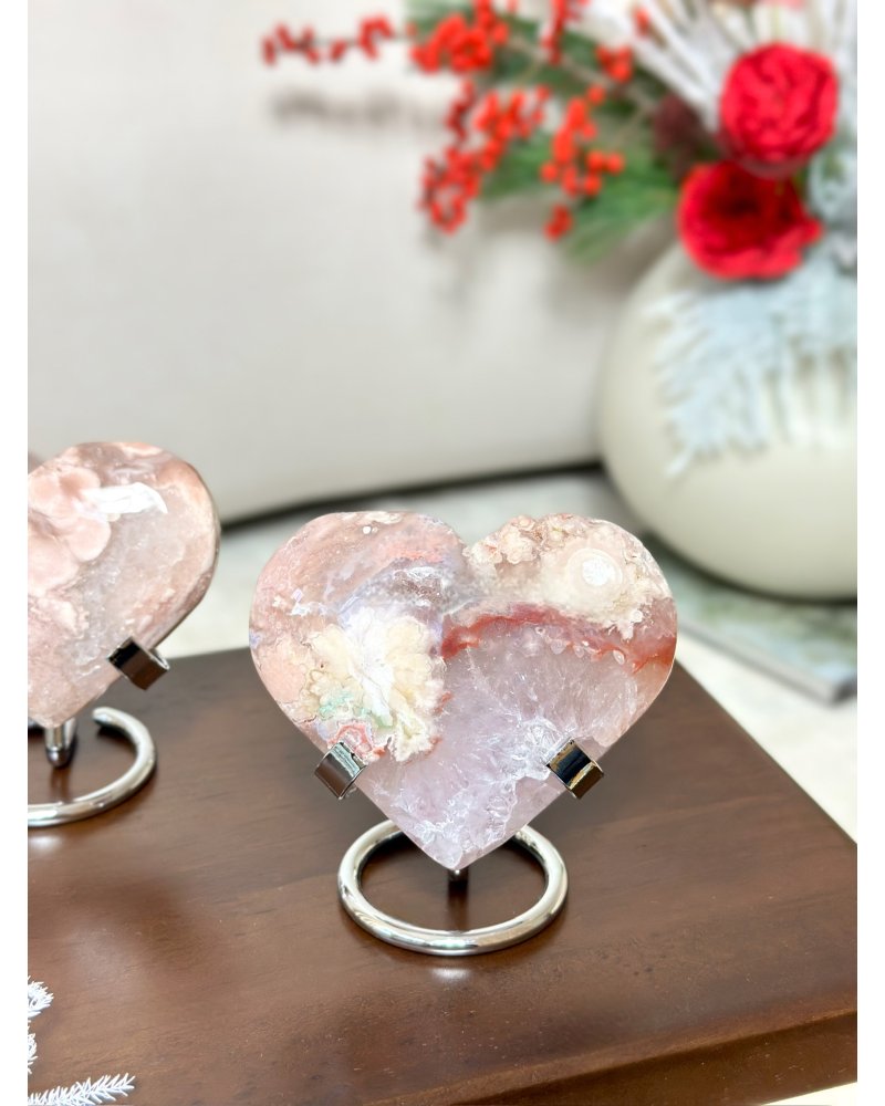 Srdce z růžového ametystu Brazílie 297g TOP
