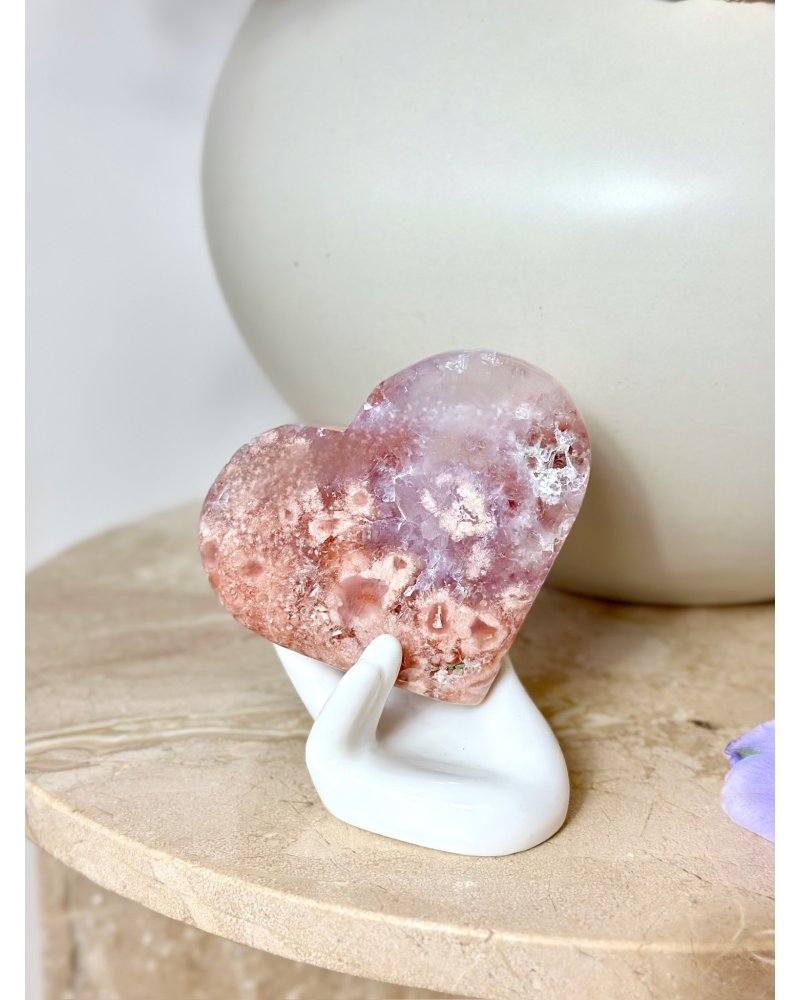 Srdce z růžového ametystu Brazílie 187g