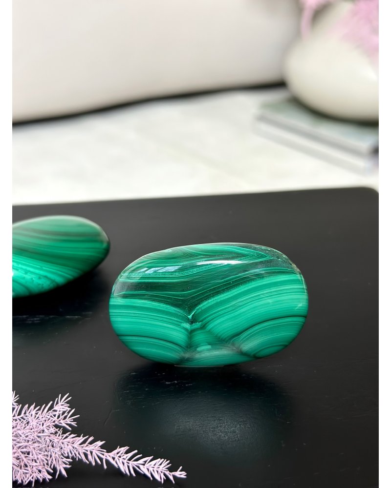 Malachit hladký kámen leštěný Kongo 90g