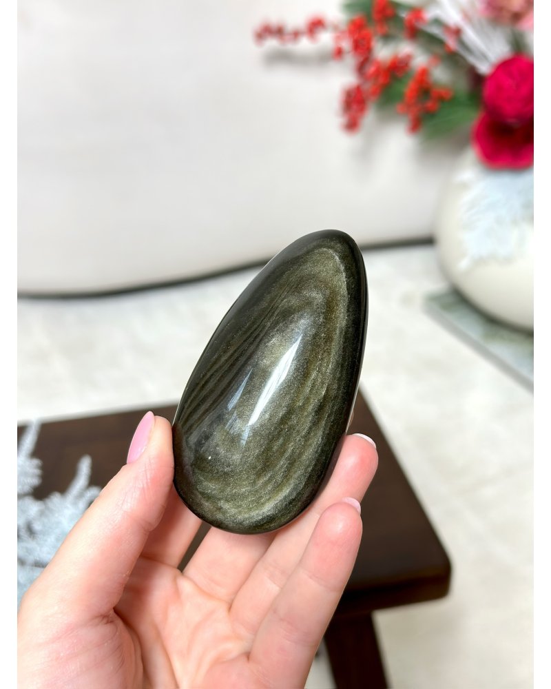 Drahý kámen zlatý obsidián Mexiko 103g