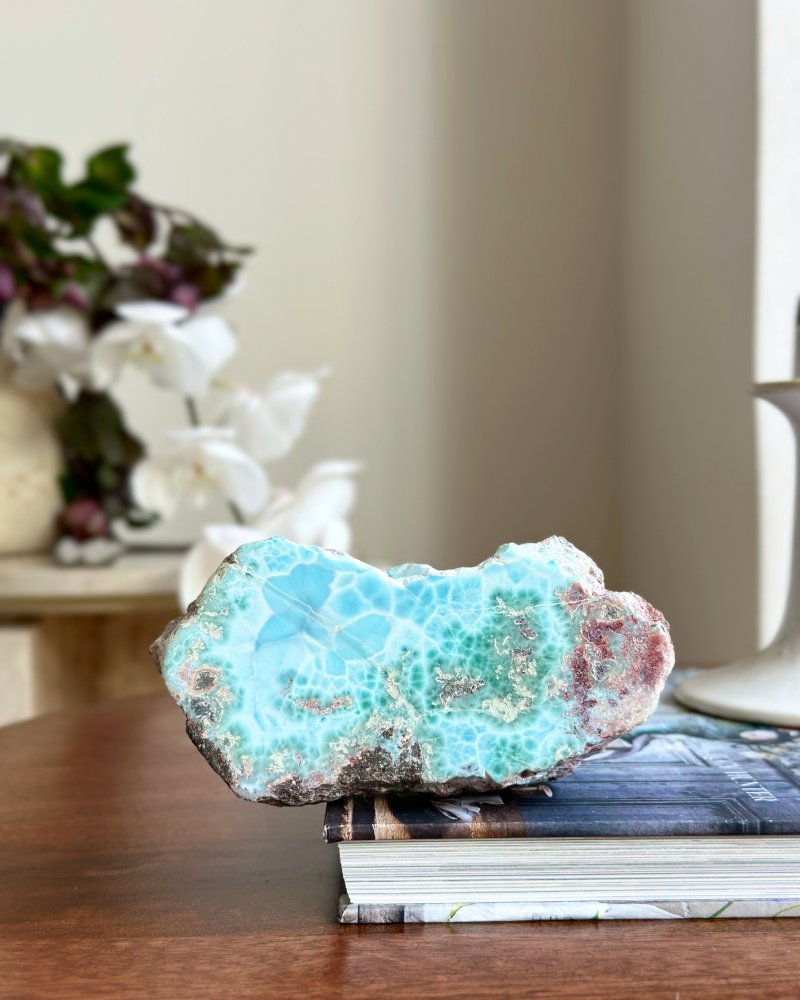 Polodrahokam Larimar surový Dominikánská r. 528g