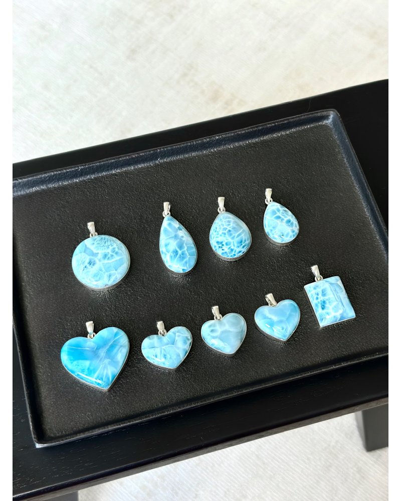 Larimar přívěšek na náhrdelník silver Dom.rep. 13,3g