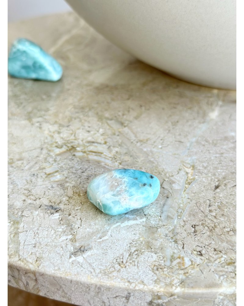 Larimar leštěný minerál Dominikánská r. 11g
